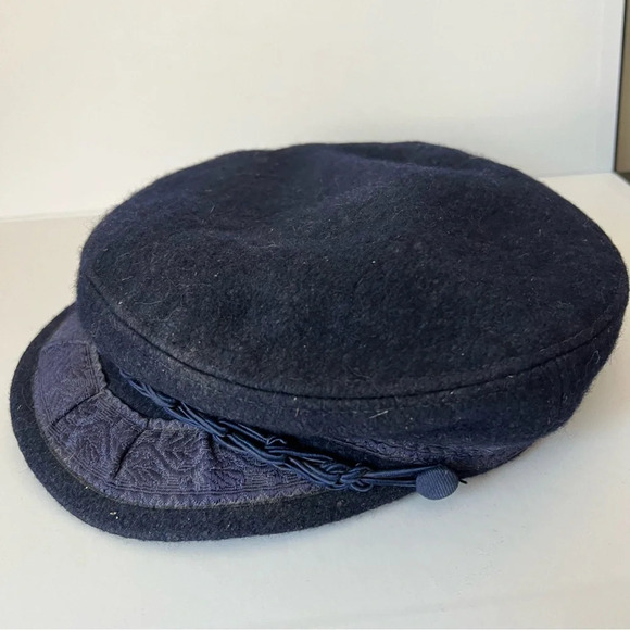 Vintage Golden Gate Hat Company Blue Fitted Mens Wool Greek Fisherman's Cap Size - Picture 9 of 13